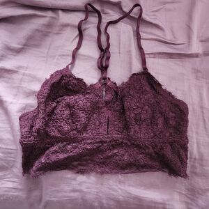 Aerie Lace Bralette in Deep Purple